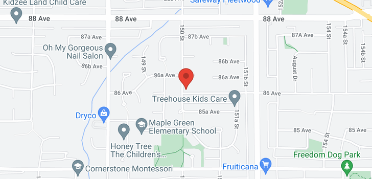 map of 15005 86 AVENUE